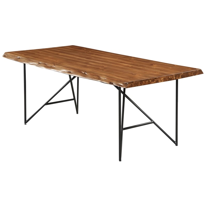 alpine furniture live edge solid wood dining table