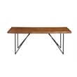 Alpine Furniture Live Edge Solid Wood Dining Table in Light Walnut (Brown)