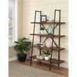 Alpine Furniture Live Edge Wood 4 Shelf Bookshelf in Light Walnut (Brown)