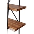 Alpine Furniture Live Edge Wood 4 Shelf Bookshelf in Light Walnut (Brown)