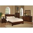 Alpine Furniture West Haven Eastern King Wood Sleigh Bed in Cappuccino (Brown)