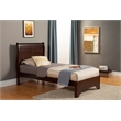 Alpine Furniture West Haven Twin Wood Sleigh Bed in Cappuccino (Brown)