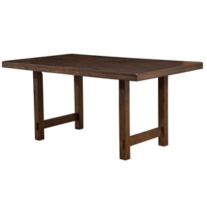 Alpine Furniture Emery Wood Dining Table in Walnut (Brown)
