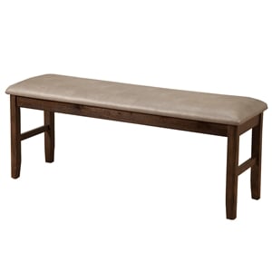Alpine Furniture Emery Wood Dining Bench in Walnut (Brown)