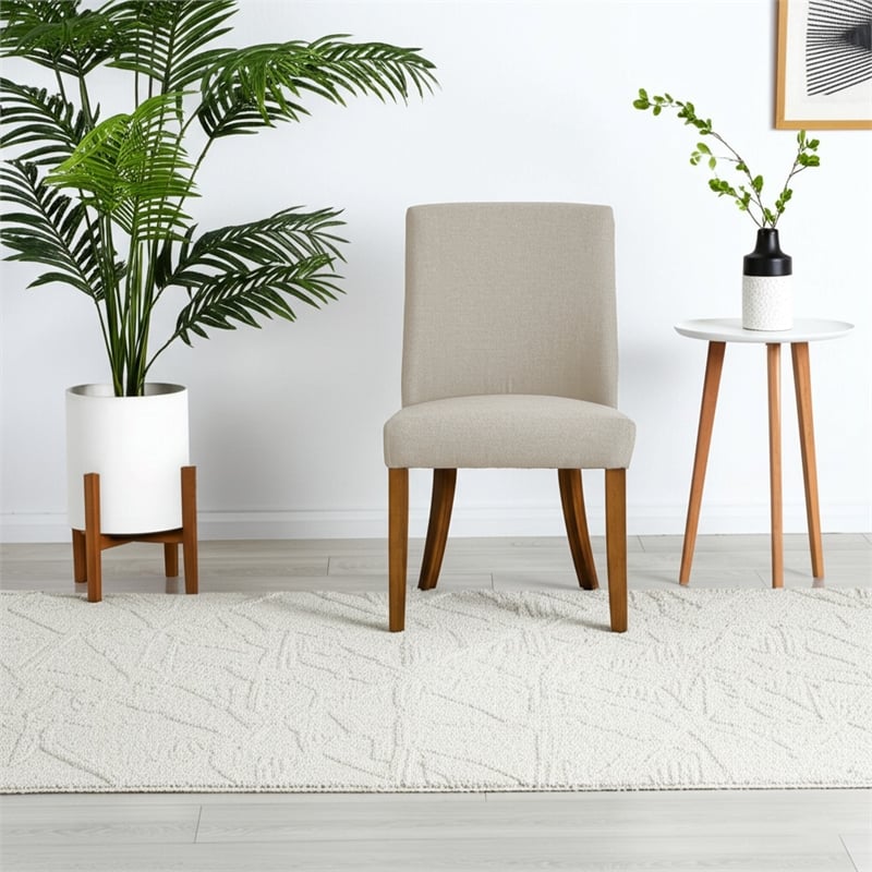 Alpine Furniture Kensington Set of 2 Parson Dining Chairs in Reclaimed Natural