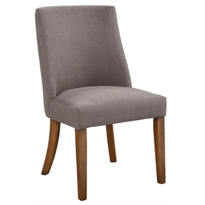 Alpine Furniture Kensington Set of 2 Parson Dining Chairs in Dark Grey