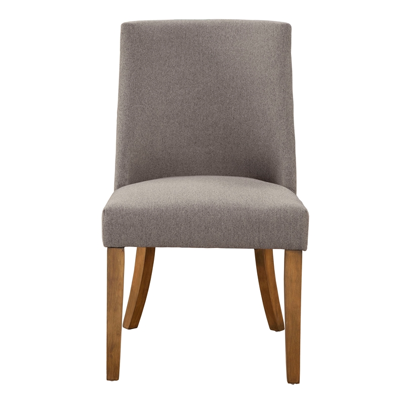 Alpine Furniture Kensington Set of 2 Parson Dining Chairs in Dark Grey