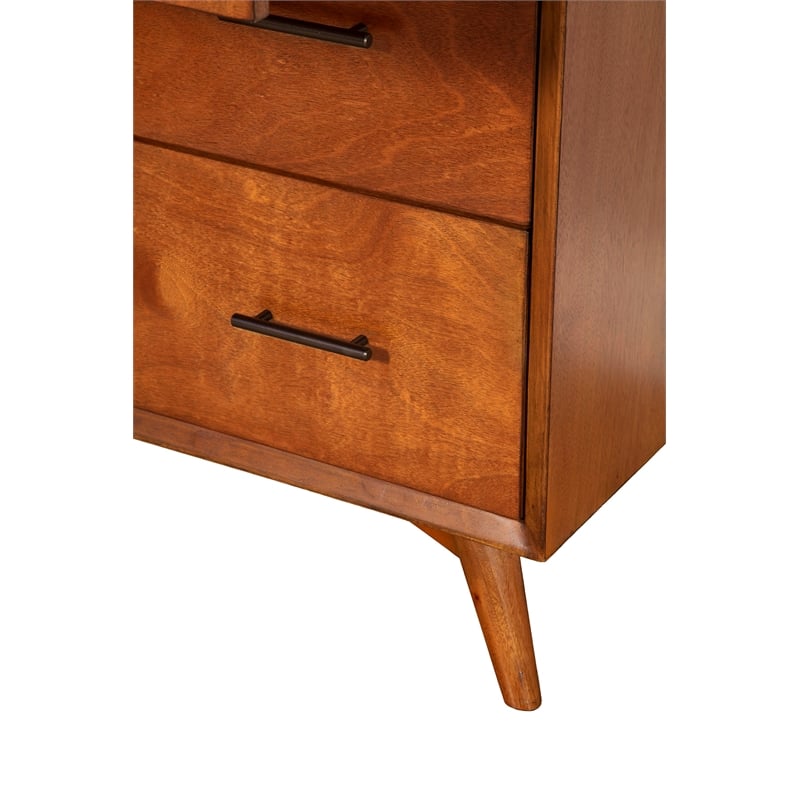 Alpine Furniture Flynn Mid Century Multi-Function Chest in Acorn (Brown)