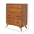 Alpine Furniture Flynn Mid Century Multi-Function Chest in Acorn (Brown)