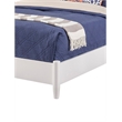 Alpine Furniture Flynn Mid Century Modern Standard King Panel Bed in White