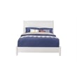 Alpine Furniture Flynn Mid Century Modern Full Size Wood Panel Bed in White