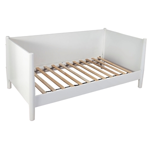 alpine furniture flynn mid century modern twin size day bed in white