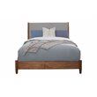 Alpine Furniture Flynn Mid Century Standard King Panel Bed in Acorn (Brown-Gray)