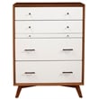 Alpine Furniture Flynn Mid Century Multi-function Wood Chest in Acorn-White