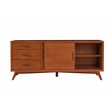 Alpine Furniture Flynn Large Wood TV Console in Acorn Brown