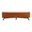 Alpine Furniture Flynn Bedroom Bench in Acorn Brown