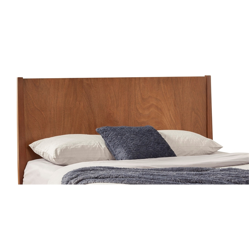 Alpine Furniture Dakota Queen Wood Platform Bed in Acorn (Brown)