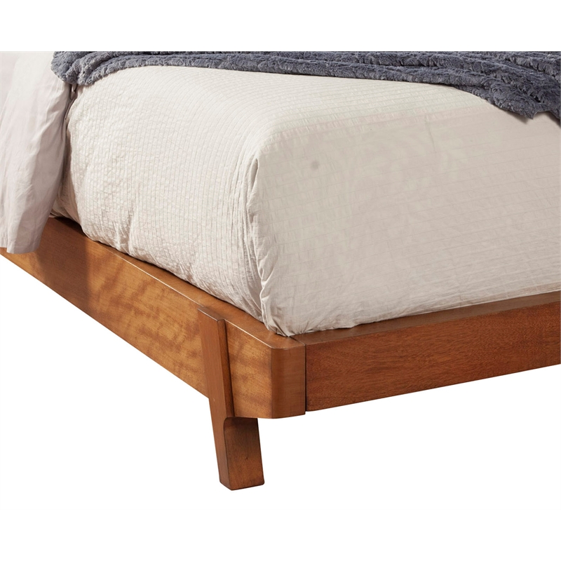 Alpine Furniture Dakota Standard King Wood Platform Bed in Acorn (Brown)