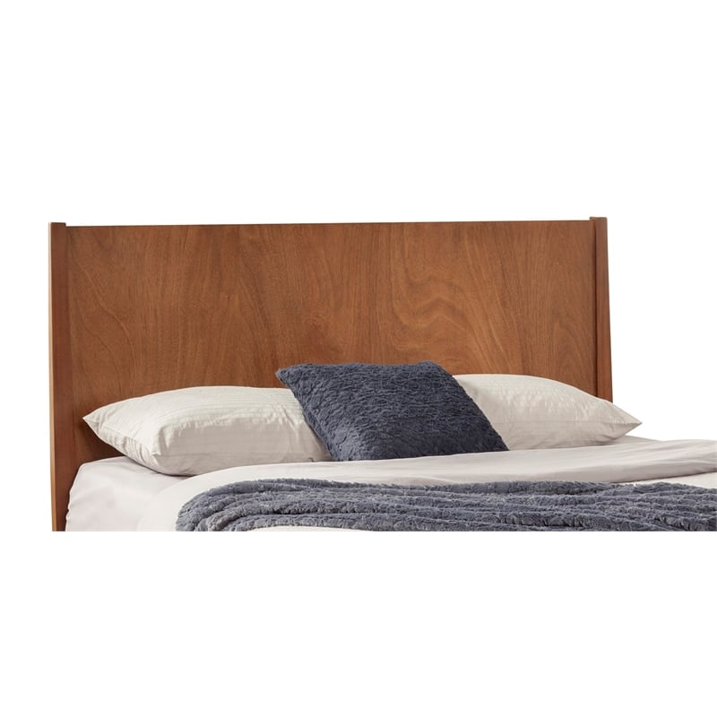 Alpine Furniture Dakota Full Wood Platform Bed in Acorn (Brown)