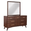 Alpine Furniture Gramercy 7 Drawer Wood Dresser in Walnut (Brown)