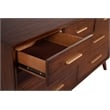 Alpine Furniture Gramercy 7 Drawer Wood Dresser in Walnut (Brown)