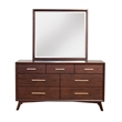 Alpine Furniture Gramercy Wood Bedroom Mirror in Walnut