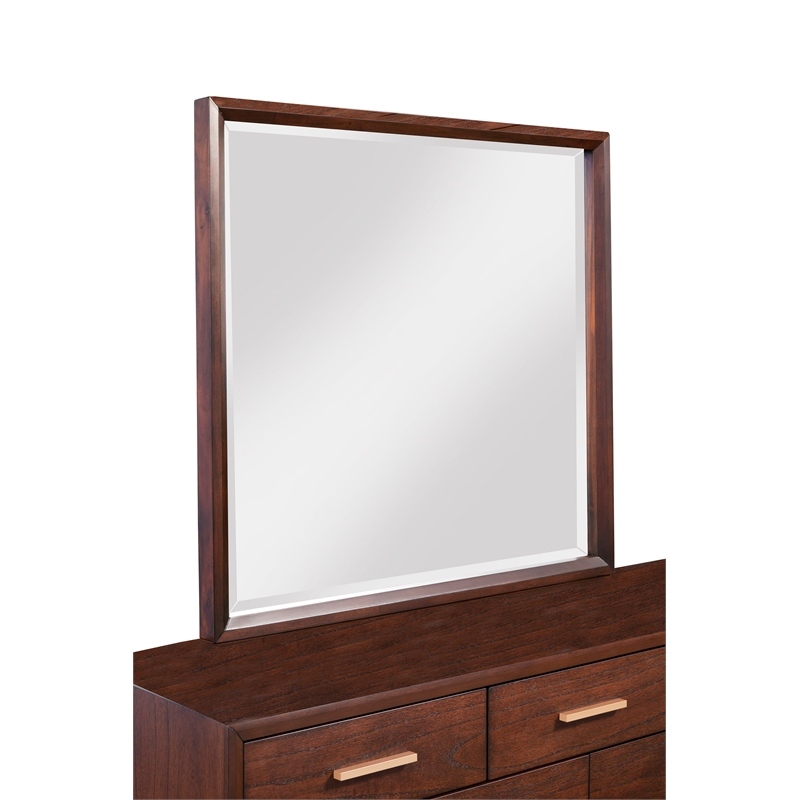 Alpine Furniture Gramercy Wood Bedroom Mirror in Walnut
