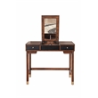 Alpine Furniture Belham Wood Bedroom Vanity in Dark Walnut (Brown)  & Black