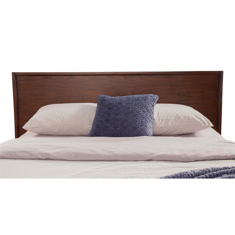 Alpine Furniture Gramercy California King Wood Platform Bed in Walnut