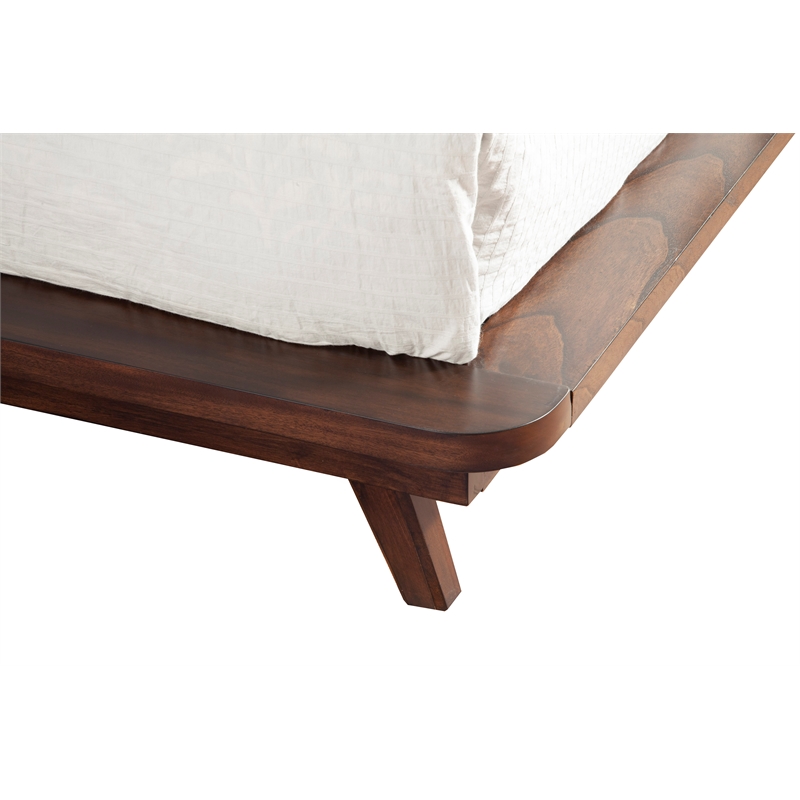 Alpine Furniture Gramercy Standard King Wood Platform Bed in Walnut