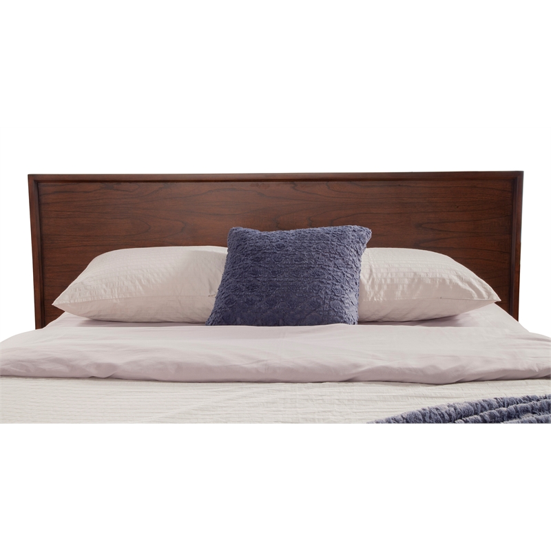 Alpine Furniture Gramercy Full Size Wood Platform Bed in Walnut