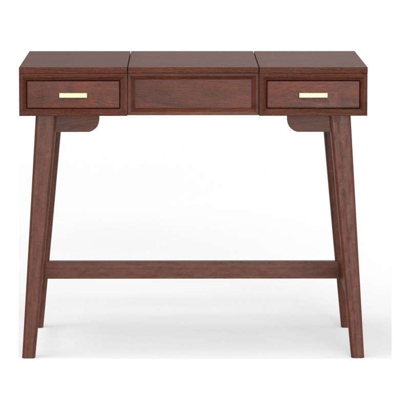 Alpine Furniture Gramercyy Wood Bedroom Vanity in Walnut Brown