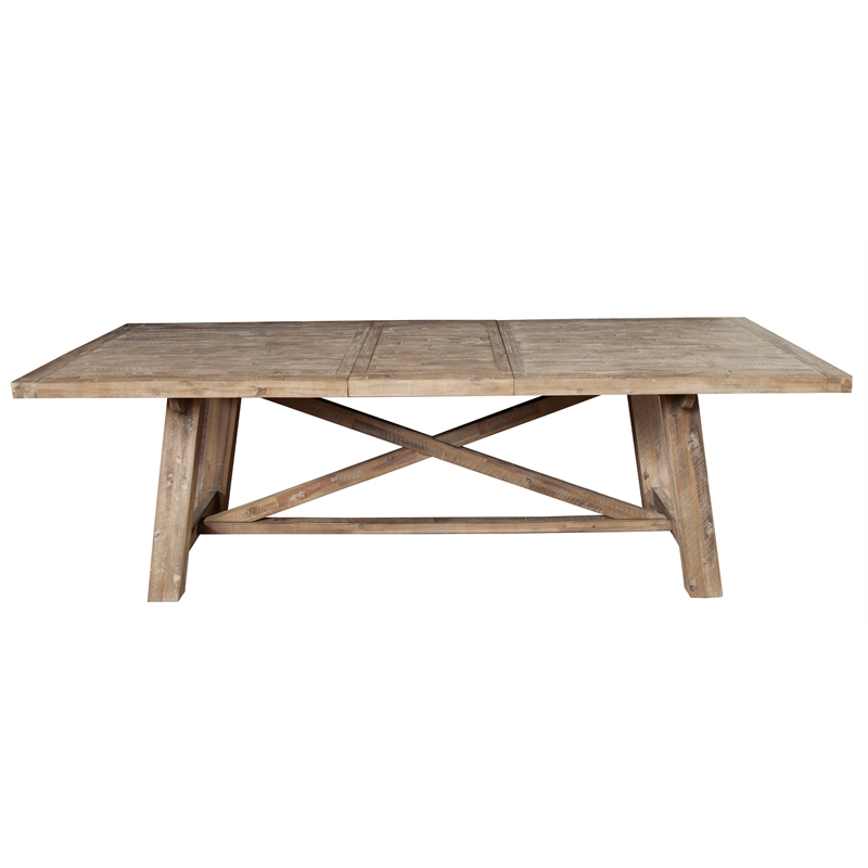 Alpine Furniture Newberry Extension Dining Table in Weathered Natural (Brown)
