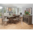 Alpine Furniture Newberry Wood Dining Bench in Weathered Natural