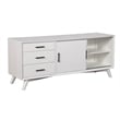 Alpine Furniture Flynn Large Wood TV Console in White