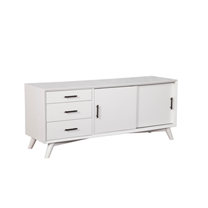 alpine furniture flynn large wood tv console in white
