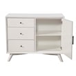 Alpine Furniture Flynn Wood  Accent Cabinet in White