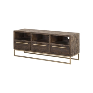 Alpine Furniture Monterey Wood TV Console in Smokey Taupe (Beige)