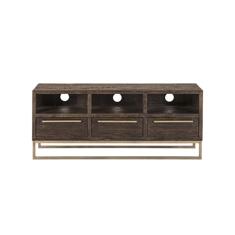 Alpine Furniture Monterey Wood TV Console in Smokey Taupe (Beige)