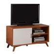 Alpine Furniture Flynn Small Wood TV Console in Acorn (Brown)-White