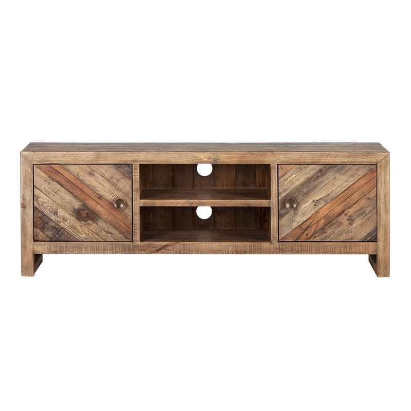 Alpine Furniture Hayes Wood TV Console in Wheat (Beige)
