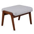 Alpine Furniture Zephyr Slate Wood Footrest in Brown-Gray