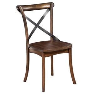 alpine furniture arendal set of 2 side chairs in burnished dark oak (brown)