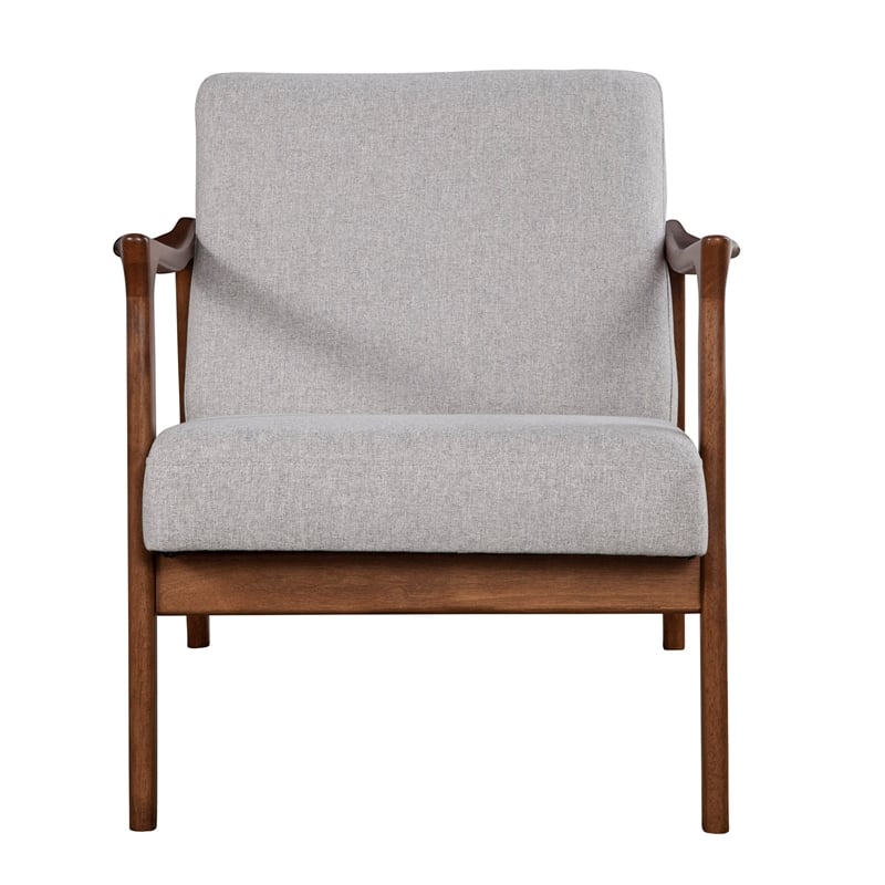 Alpine Furniture Zephyr Slate Wood Lounge Chair in Brown-Gray