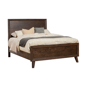 Alpine Furniture Alcott Queen Wood Panel Bed inTobacco (Brown)