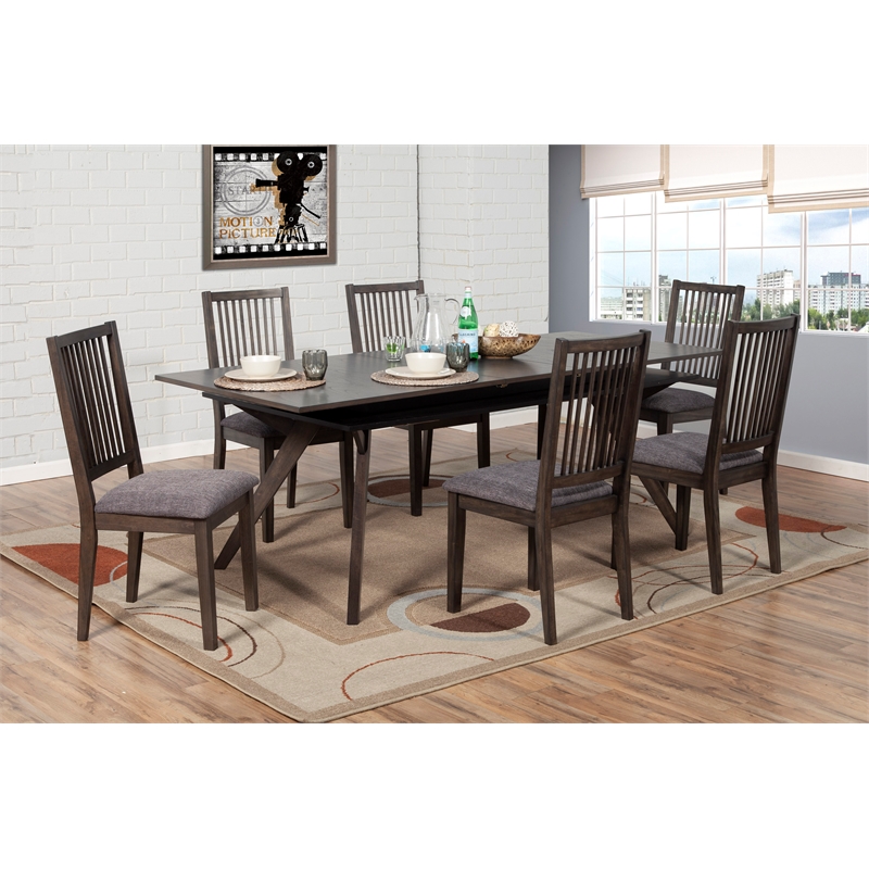 Alpine Furniture Lennox Rectangular Wood Dining Table in Dark Tobacco (Brown)