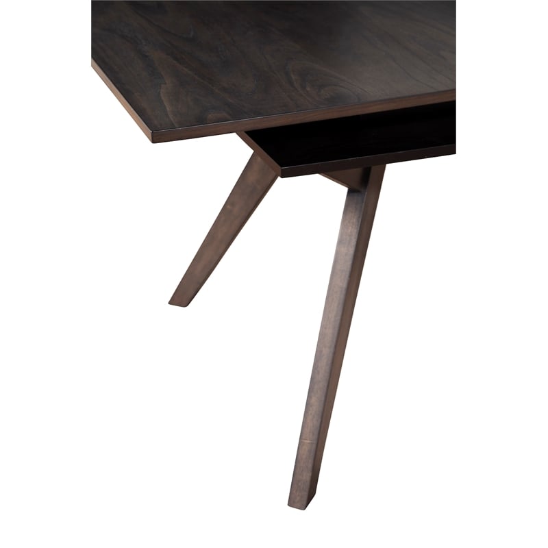 Alpine Furniture Lennox Rectangular Wood Dining Table in Dark Tobacco (Brown)