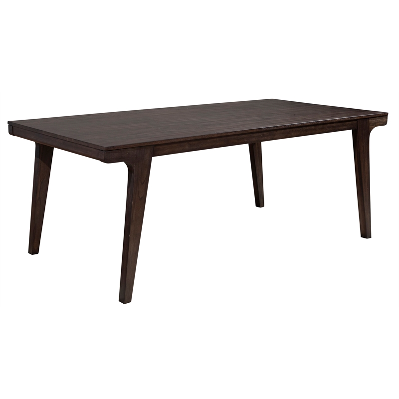 Alpine Furniture Olejo Wood Fixed Top Dining Table in Chocolate Brown ...