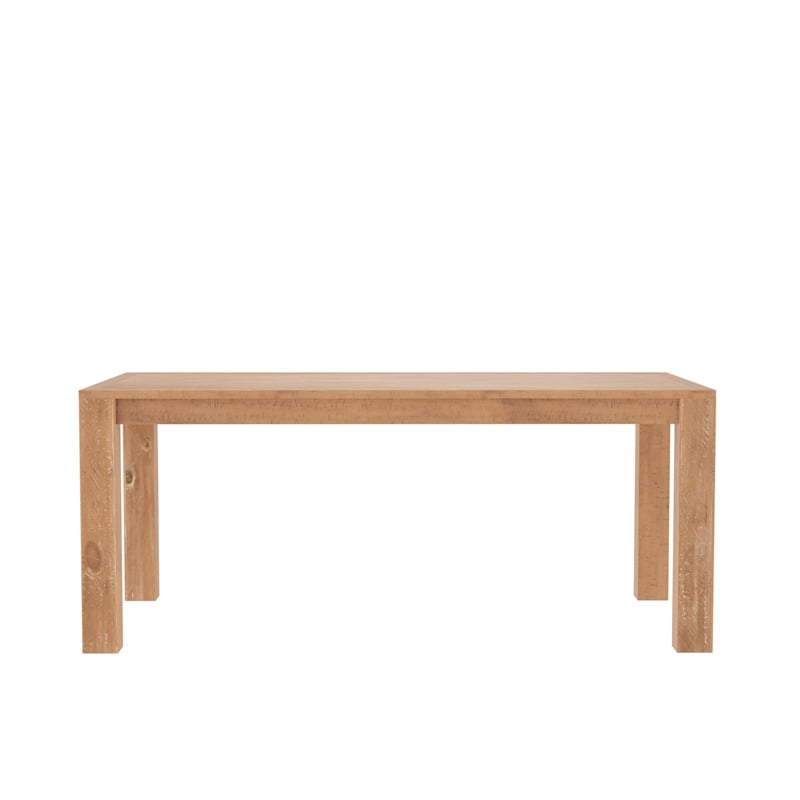 Alpine Furniture Aiden Wood Fixed Top Dining Table in Weathered Natural (Brown)