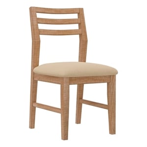 Alpine Furniture Aiden Set of 2 Dining Side Chairs in Weathered Natural (Brown)